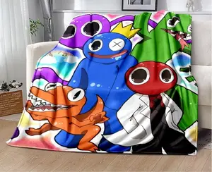 29 Style New R-Rainbows Friends Cartoon Blanket, Soft Throw Blanket for Home Bedroom Bed Sofa Picnic Travel Office Cover Rest Kid, Viral Color Monster Plush Blanket Funny Cartoon Gaming Room Decor Cozy Flannel Throw