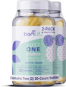 Just One - Once Daily Bariatric Multivitamin with Iron (30) (2 Pack )