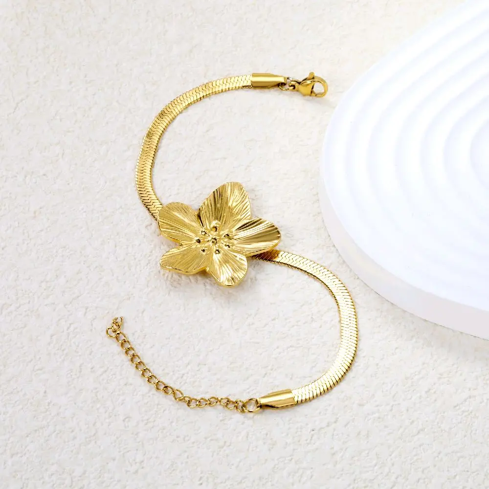 18K Gold Plated Butterfly Bracelet – Waterproof Stainless Steel