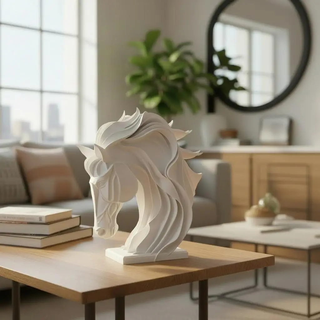 Modern Abstract Horse Sculpture