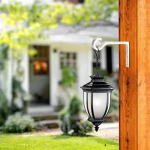 Wall Mounted Plant Hooks, 6" Premium Metal Decorative Hanging Brackets for Indoor & Outdoor Use, Set of 2