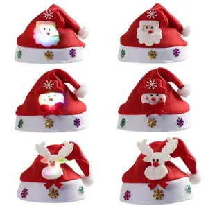 6 Pcs Christmas Hats for Party, Adult & Kid Size Holiday Hat for Party Supplies