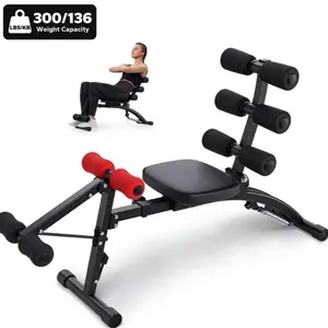 Multi-Functional Adjustable Ab Machine - Home Gym Exercise Equipment, Ab Trainer Bench, Sit-Up Tool for Abdominal & Full-Body Workouts