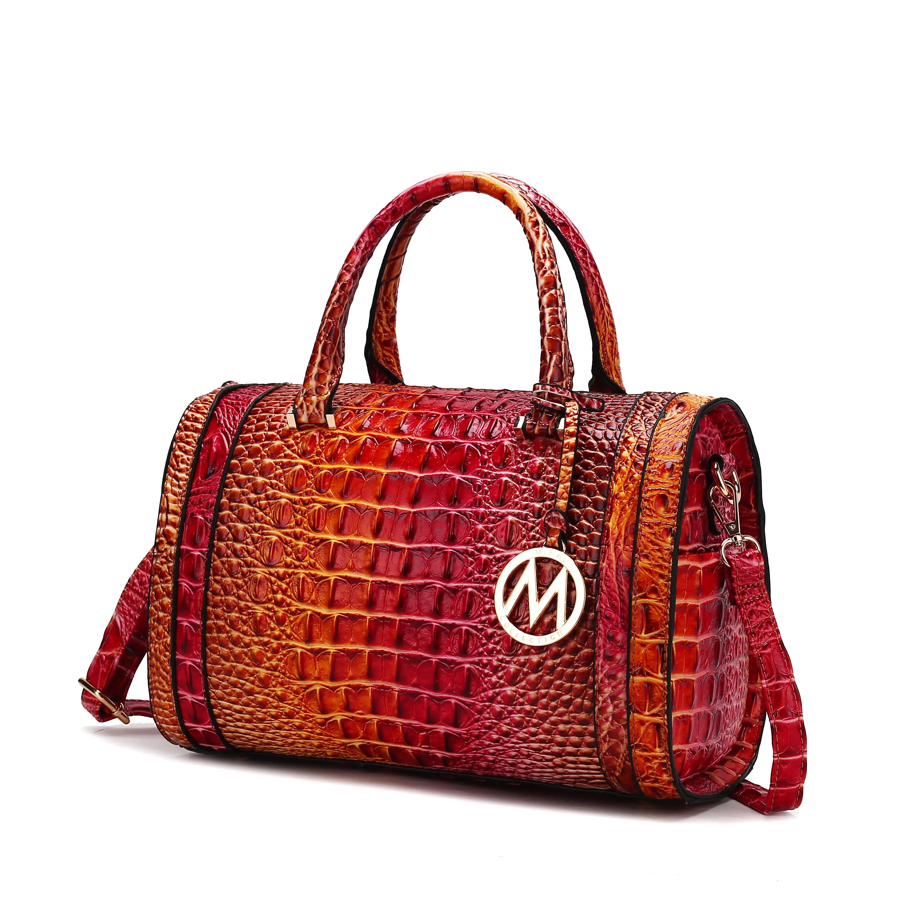 MKF Collection Eleanor Gradient False Croco Women Satchel Bag
