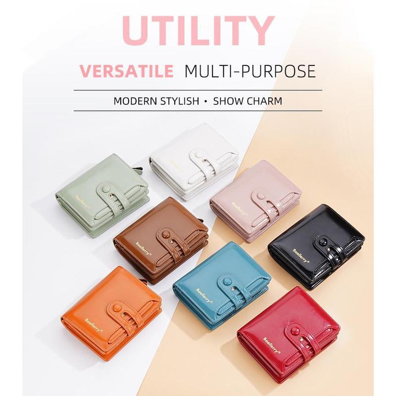 Premium Waxed Leather Slim Wallet - RFID Blocking 2-in-1 Card & Coin Pouch, Ins-Inspired Essential for Daily & Travel