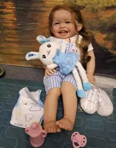 ZayReborns Realistic Cloth Body Silicone 23" Reborn Doll with Birth Certificate, Baby Bottle, Clothing, and Diaper