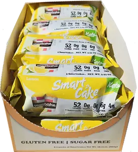 Gluten Free Sugar free snack cakes SmartCake Lemon 8-pack (16 gluten free snack cakes)