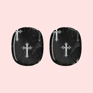 Gothic Cross AirPods Max Case, Dark Aesthetic Black & White Cheetah Protective Shell, Headphone Accessories – FASTSHIPPING