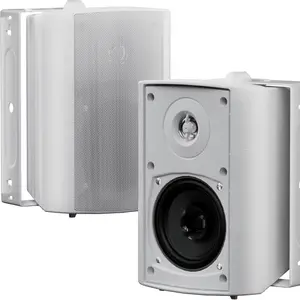 Herdio 4 Inch Outdoor Bluetooth Speakers High Quality Wireless, Indoor, Patio, Deck Wall Mount Speakers (White/Black)