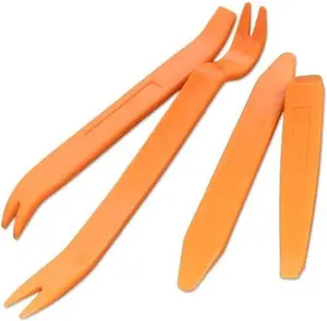 4Pcs Auto Door Clip Panel Trim Removal Tool Kits Thick Plastic Car Tools for Car Dash Radio Audio Installer Pry Tool with Paper Box