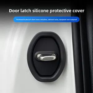4pcs Car Door Lock Silicone Protector, Shockproof Noise Reduction Rust Prevention, Universal Fit for All Cars, Durable Door Latch Cushion