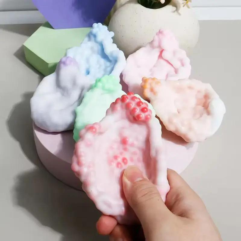 Shapeable Vacuum Squishies Sand Ball Grape Stress Ball Stress Relief Noisy Ball Desktop Squeezing Soothing Toy Birthday Gift #TTMN