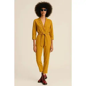 Lockdown Mustard Jumpsuit Hand Made And Tailor