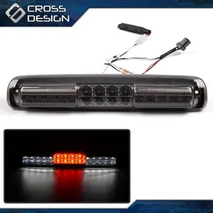 CROSSDESIGN Smoked Third 3RD LED Brake Light Rear Cargo Lamp Fit For 1999-07 Chevy Silverado