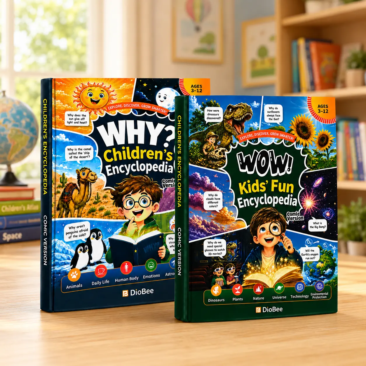 Kids’ Fun Encyclopedia (Comic Version) – Illustrated Question & Answer Science Book for Children Ages 3–12 | Hardback Educational Encyclopedia for Early Learning
