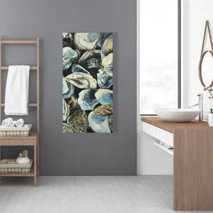 Begin Home Decor C1RC24480YSY68 24 x 48 in. Oyster Shells - Marine Brown Canvas for Home Decor - Art