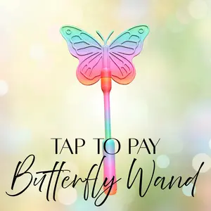 Tap to Pay Magic Butterfly Wand - Magic Wand Card Holder for Tap to Pay | 3D Printed Credit Card Wand | Fun Contactless Payment Accessory