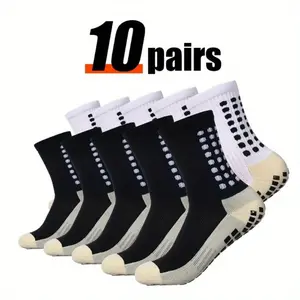 3/6/10 Double Random Autumn and Winter New Men's and Women's Football Socks, Sports Bicycle Grabbing Socks, Anti Slip and Non Slip Grabbing Pads, Football Basketball SpringStatements