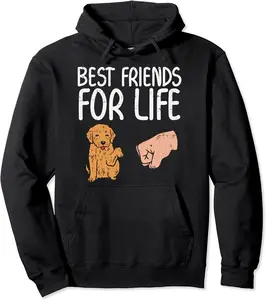 Best Friends For Life Fist Bump Goldendoodle Men Women Gift Pullover Hoodie - Jessicajon Shop 90B08416NS1N