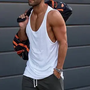 INCERUN Men's Fitted Football Conditioning Tank Top - Drop Armhole, Muscle Stringer Vest for Gym Workouts, Fitted Vests