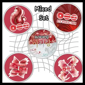 Kpop World Tour Pins 5 Pack - Mixed Set World Tour & Arirang Designs