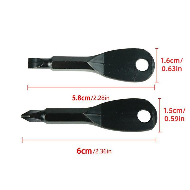 Pocket Screwdriver Set: Flat Head & Small Phillips Head, 2pcs Black, EDC Keychain Tool, Best Men's Gift 2025