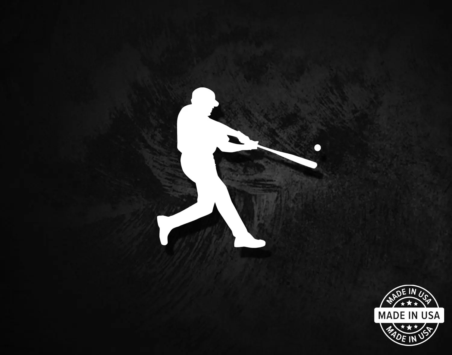 Baseball Player Decal, Vinyl Die Cut Sticker, Made in USA