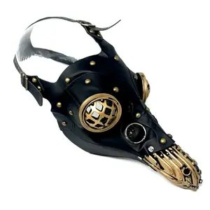 Steampunk Plague Doctor Costume Mask, Long Nose Masquerade Party Halloween Ball Masks