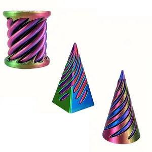 3D Printed Fidget Toy 3Pcs Set Spiral Stereo Structure Finger Vortex Stress Relief Educational Decompression Toy