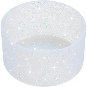 Silicone Cup Boot for 12oz - 40 oz Hydroflask &amp;Stanley 40oz Protective Cup Bottom Sleeve Compatible with Stanley Cup Accessories for All Water Bottles Bottom Diameter of 2.84-3in (Sparkle Silver)