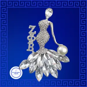 Zeta Lady Pin with Pearl