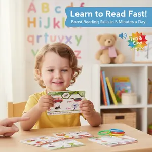 THE BAMBINO TREE Phonics Flash Cards - Learn to Read in 20 Phonic Stages - Education for Kids Ages 4-8 Kindergarten 1st 2nd Grade