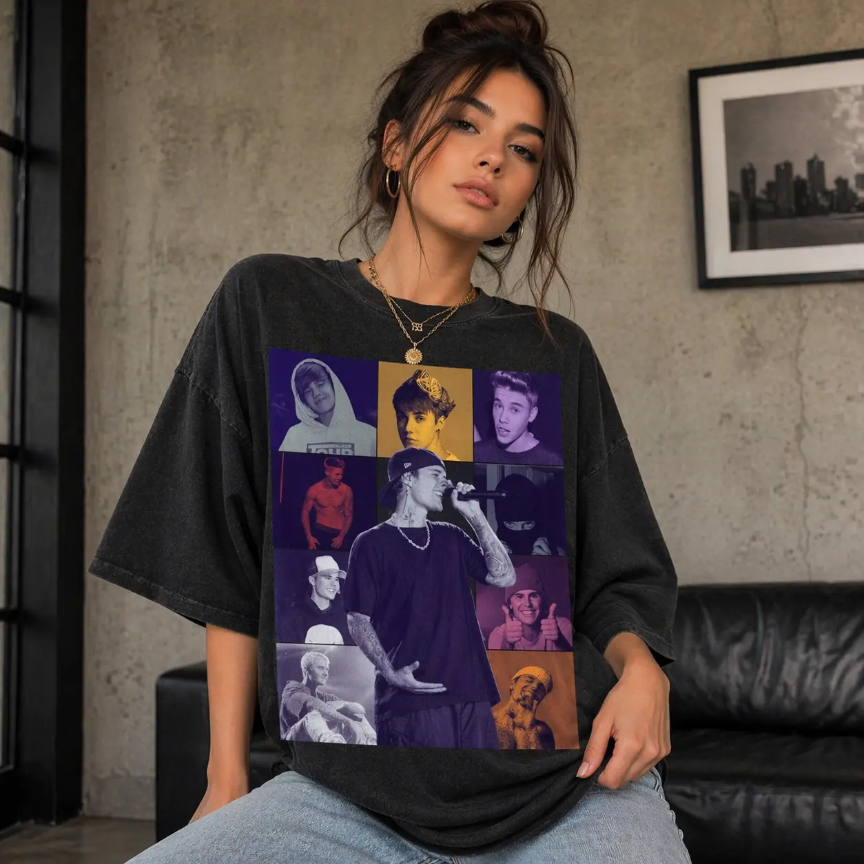 [Sale Off To 50%] Bieber Concert Graphic Tee, Tour Music Unisex T-Shirt - A Perfect Gift for Him & Her, Oversized T Shirt, Music Fan Shirt, Viral Shirt, Fan Gift