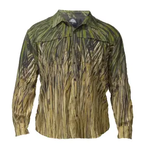 Stickman Camo - Long Sleeve Button Down - Vented Shirt