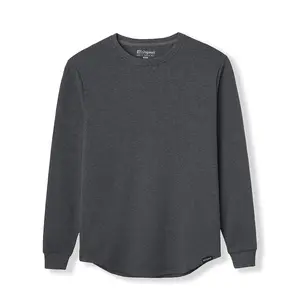 021 ESSENTIAL DROP CUT CREWNECK - DARK HEATHER