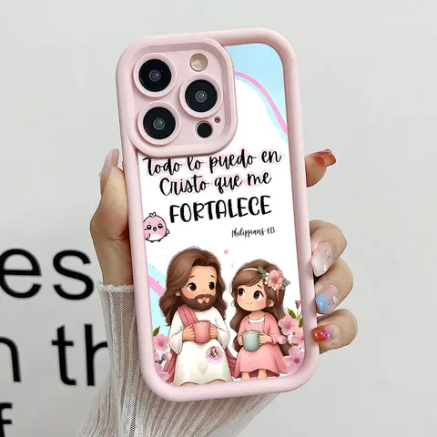 Christian Aesthetic Religious Bible Verse Smartphone Case - Soft Silicone Cellphone Casing with Shock-Absorbing Edges, Screen Protection, Scratch Cushioning, Easy Cutouts Fit for iPhone 18 17 17E 16 15 Pro Max 14 13 12 11 X Plus Air