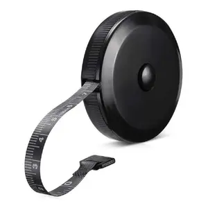 Soft Tape Measure Retractable Measuring for Body Fabric Sewing Tailor Cloth Knitting Craft Weight Loss Measurements Retractable Black Double Scales Rulers 1 Pack