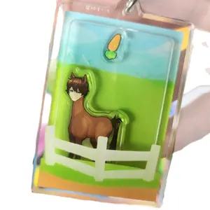 My Horse Prince Shaker Keychain - Double Sided Acrylic Funny Gag Anime Gift