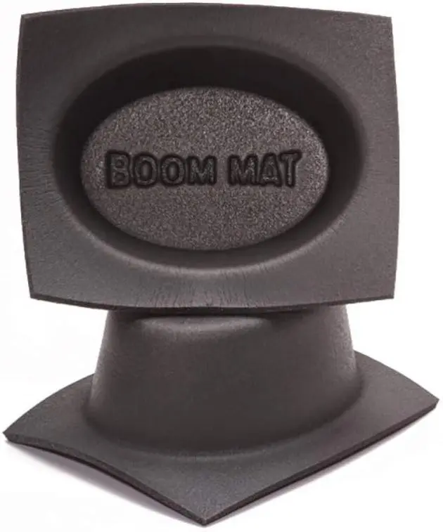 Design Engineering 050380 Boom Mat Speaker Baffles, 6" x 9" Oval (Pack of 2), Black Metal Noise