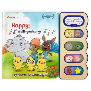 Canticos Happy! ¡Feliz! 8 Bilingual Songs (English and Spanish Edition) (Nick Jr. Canticos) Board book – Sound Book, September 26, 2020