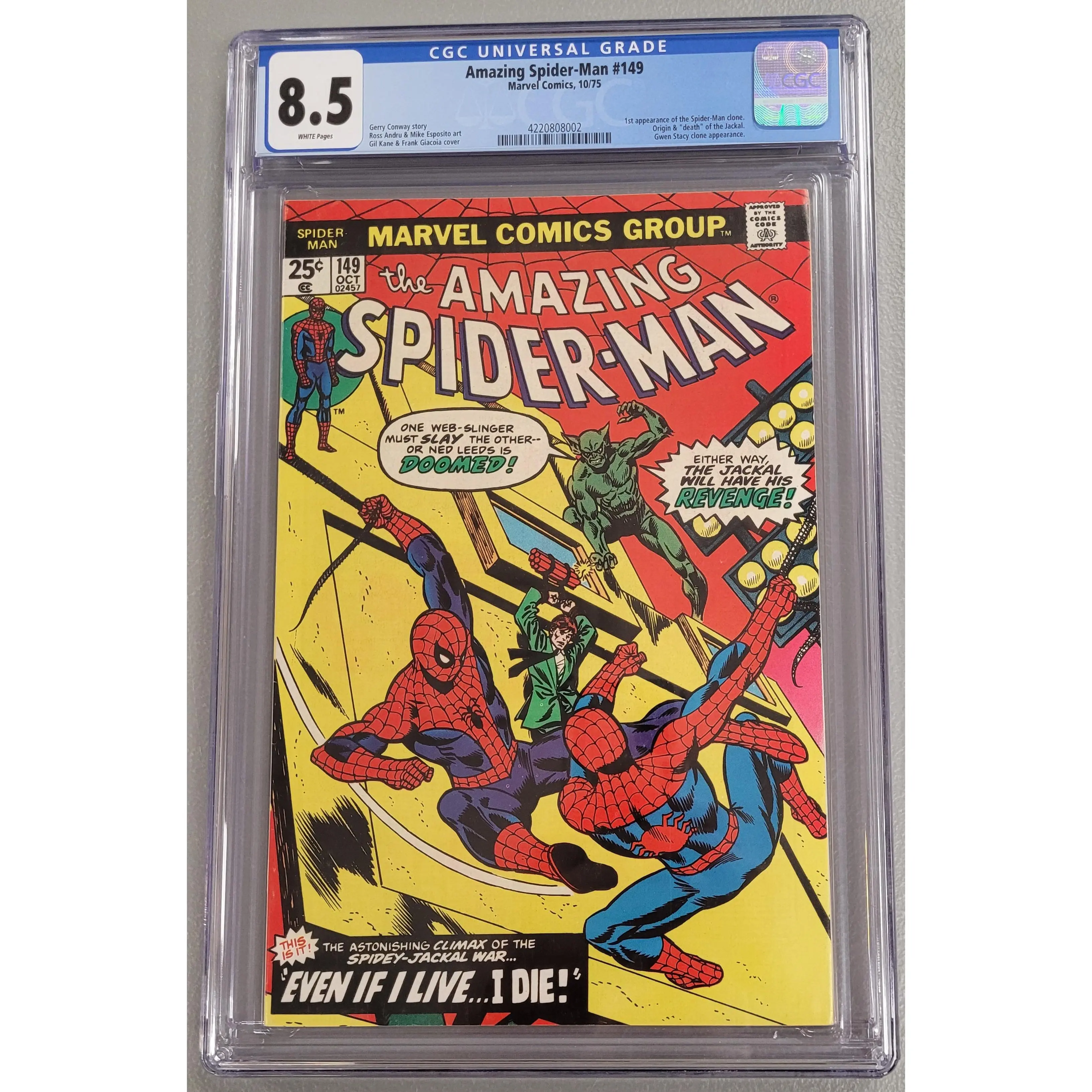 Amazing Spider-Man #149 CGC 8.5 White Pages