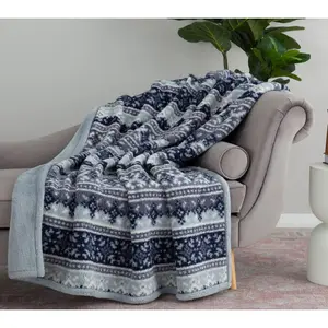 Berkshire Fairisle Teddy Boucle Reverse Spaloft 60x70 Throw