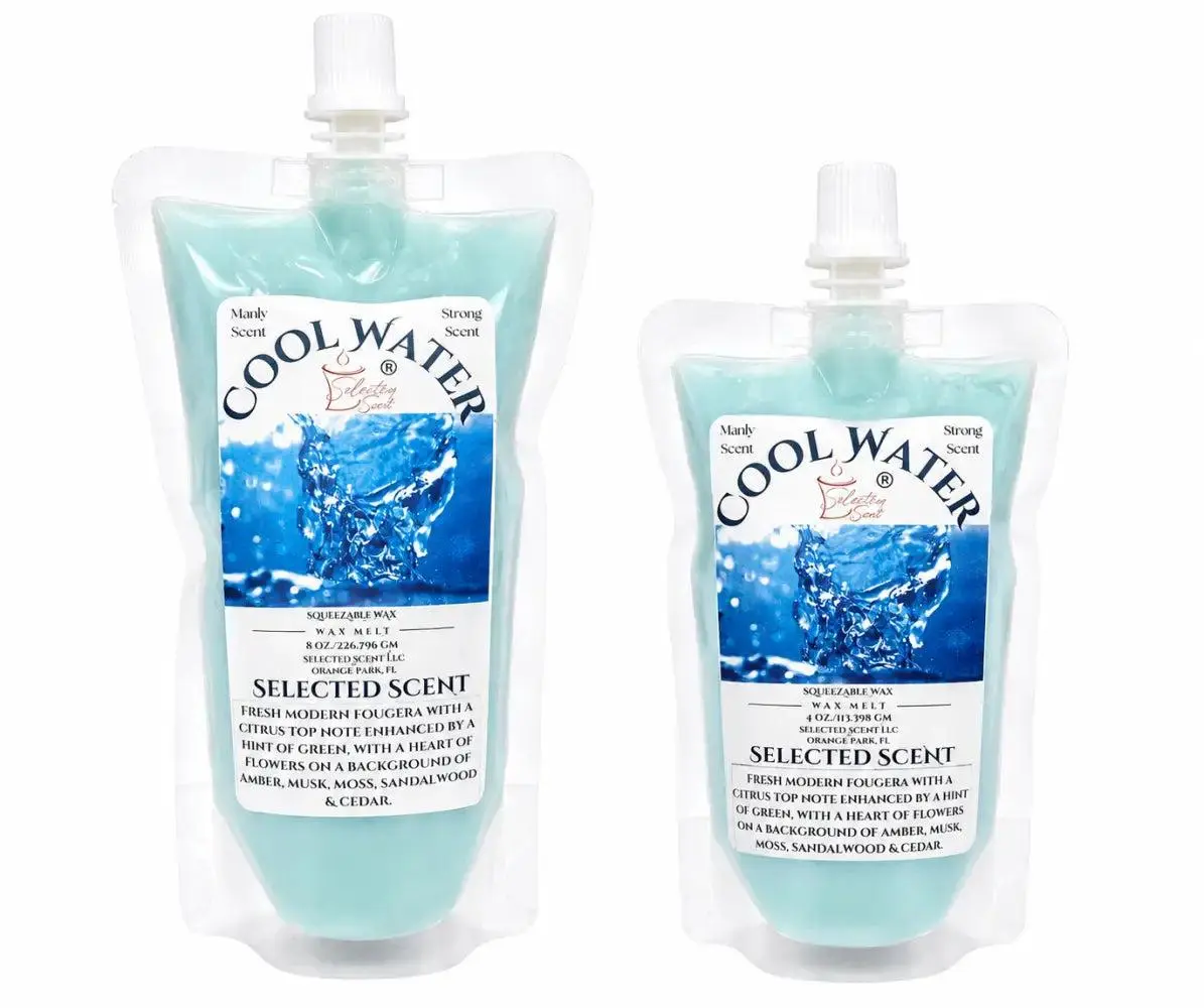 Cool Water Squeezable Wax Melt - Fresh Scents, Control Fragrance Strength, Mess-Free Application, All-Natural Ingredients, Long-Lasting, Safe for Home Use