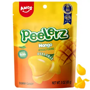 AMOS PeelErz Gummy Candy Variety Pack, 7 Fruity 85g Pouches + 2 Box Favorites, Peelable Soft Gummies, Real Fruit Juice, Fun Chewy Candy Assortment Gift Box