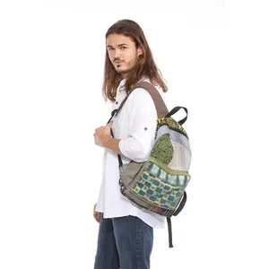 Boho Patchwork Upcycled Backpack
