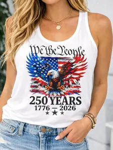 250 Years Anniversary Eagle American Flag 1776-2026 Tank Top.