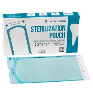 200 7.5 X 13 Self Sterilization Pouches - Autoclave Sterilizer Bags for Cleaning Tools