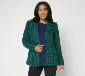 Joan Rivers Red Carpet Houndstooth Tweed Blazer Joan Rivers Red Carpet Houndstooth Tweed Blazer