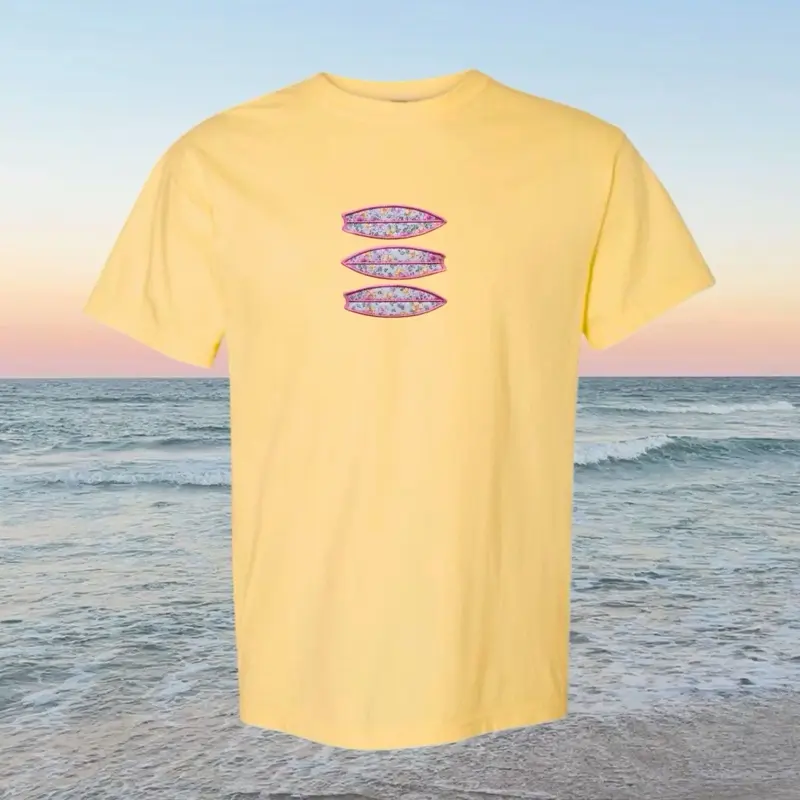 Surfboard Embroidered T-Shirt