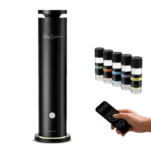 Waterless Diffuser Gift Set, Scent Diffuser Discovery Kit Covers up to 1500 sq ft, Cold-Air Aromatherapy Diffuser for Home, Birthday & Holiday Gift, Plug-in Not Rechargeable, Remote Control, Timer, Night Light & 5 Essential Oils Included